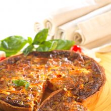 Quiche tomate feta basilic